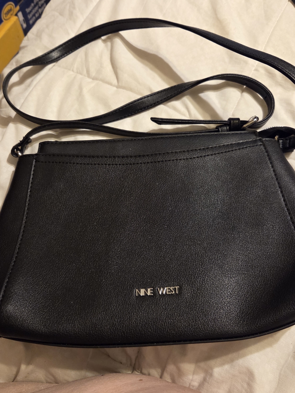 Nine West Black Crossbody Shoulder Bag with Gold Logo